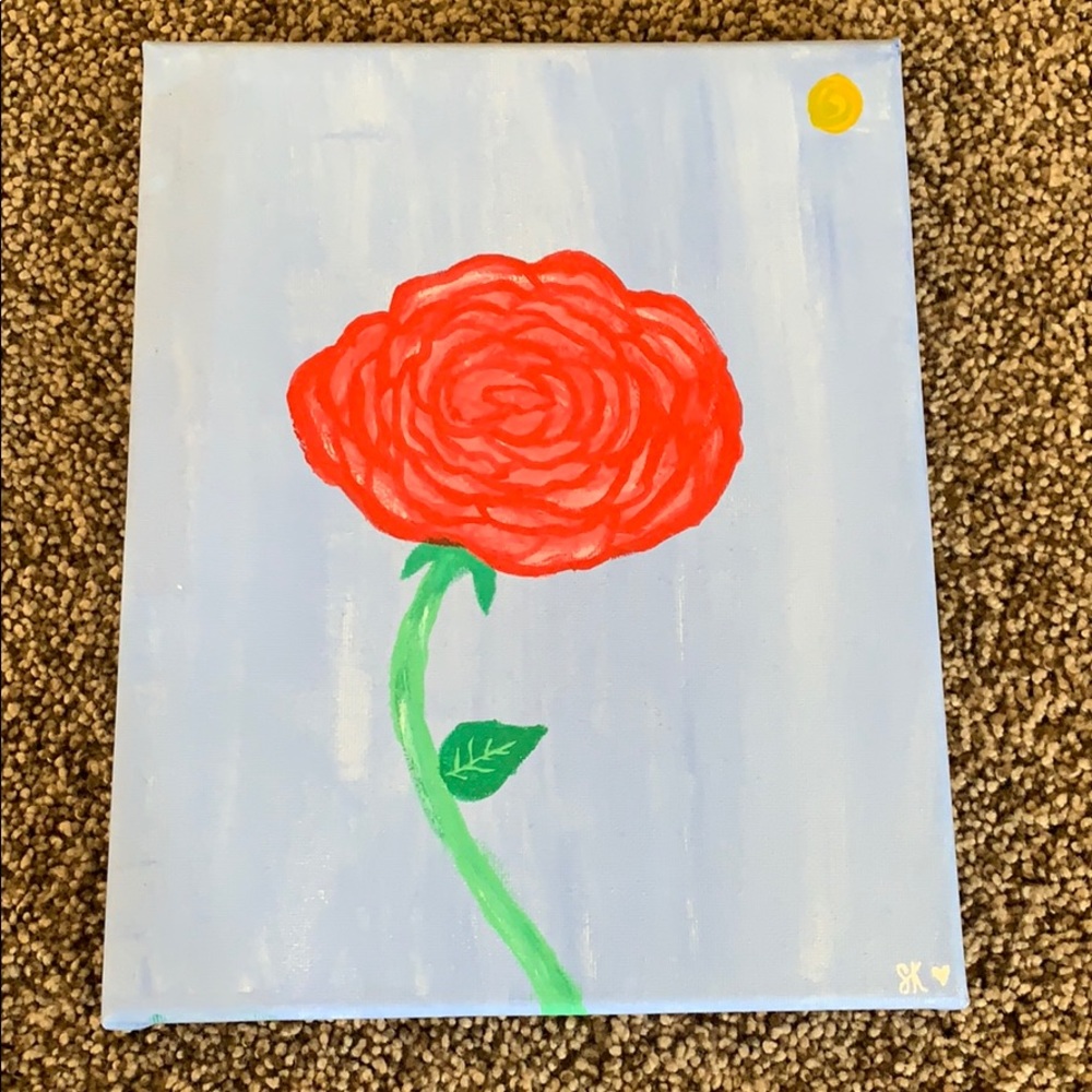 Painting: Lone Rose ❣️